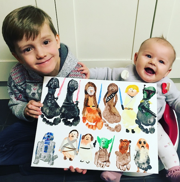 Star Wars footprint art