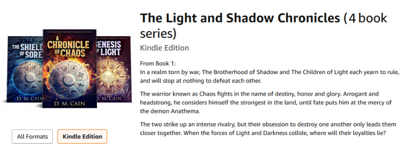 The Light and Shadow Chronicles by D.M. Cain