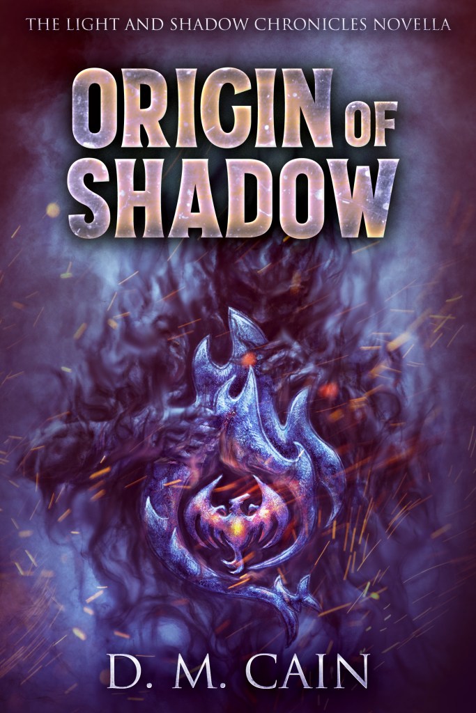 Origin of Shadow - a shield surrounded by a smoke monster